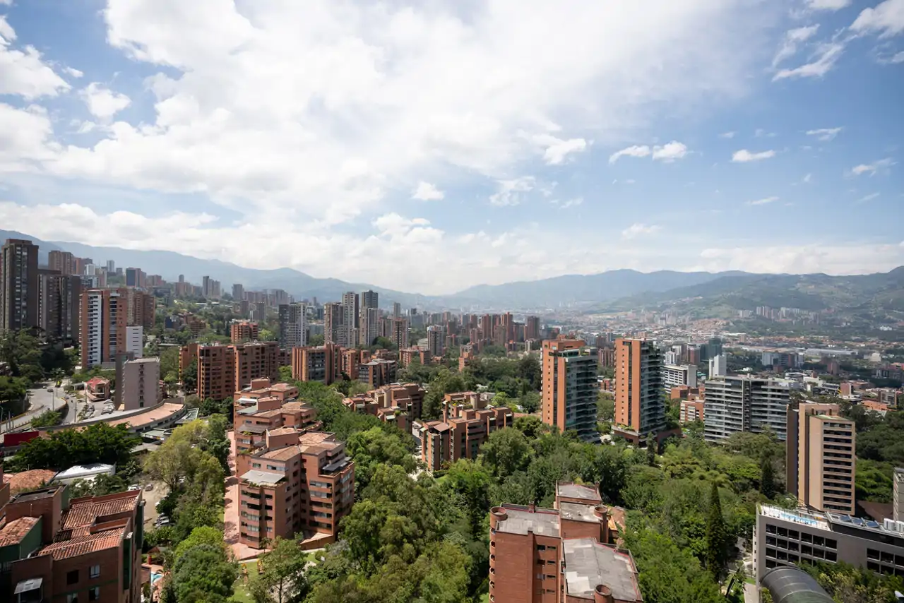 Medellín city skyline — El Poblado